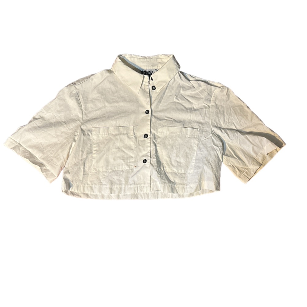 Reclaimed Vintage cropped white shirt